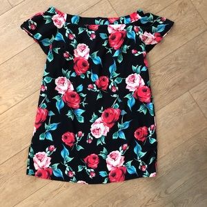 Forever 21 Floral Off The Shoulder Dress